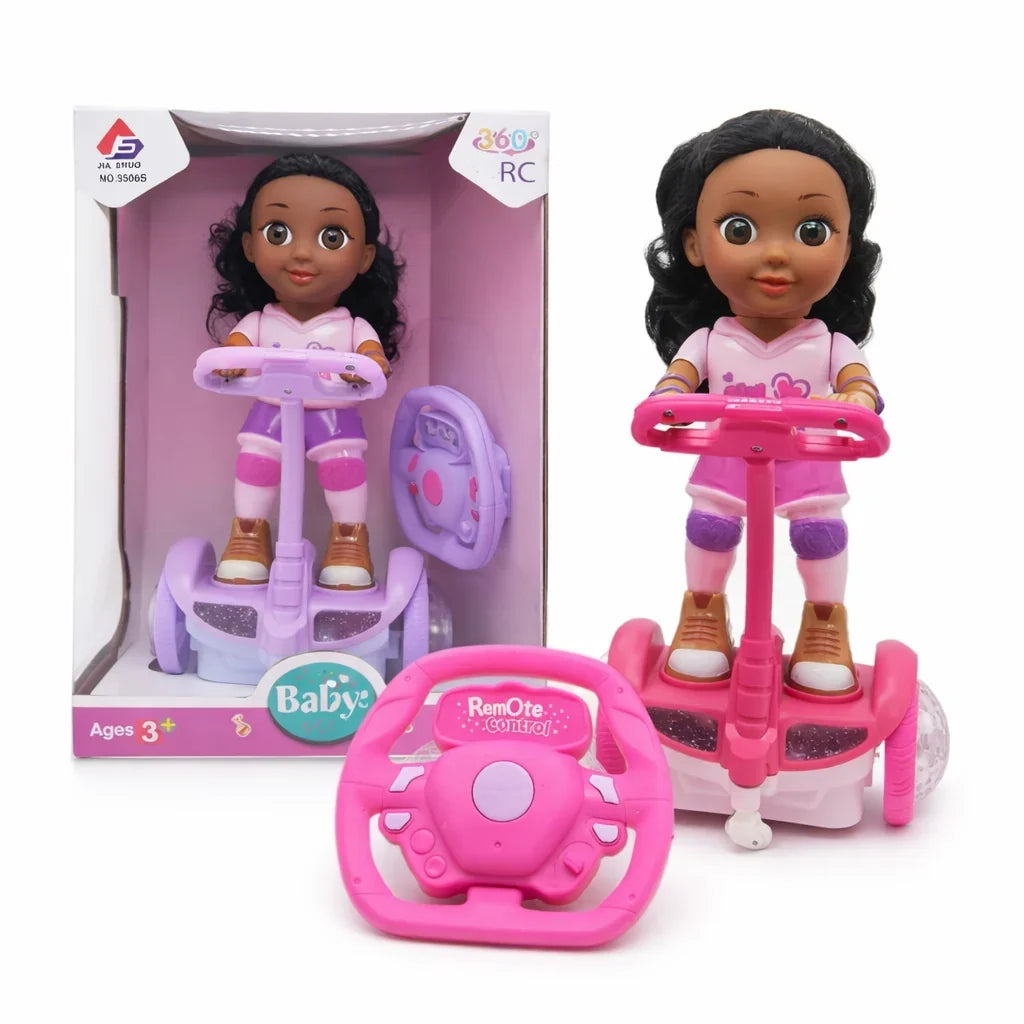 Baby 360 RC Balance Scooter Black Doll Remote Control Toy